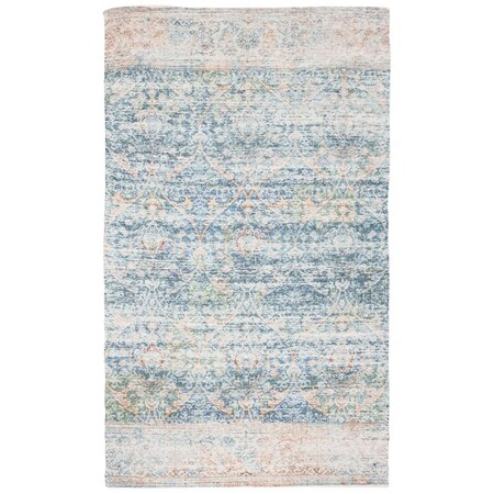 Safavieh 8 x 10 ft. Saffron Contemporary Rectangle Hand Loomed Rug Turquoise & Peach SFN563A-8